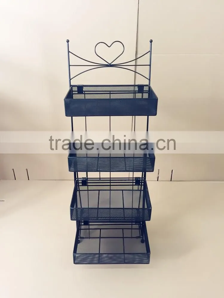 2016 wholesale pop-up white metal cosmetic display shelf