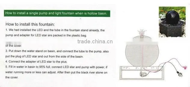 stone fountain waterfall garden home decoration