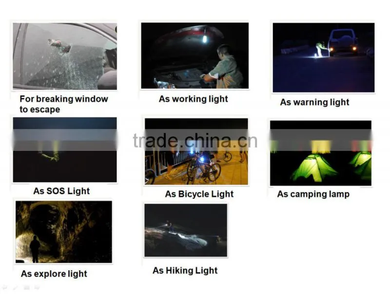 Outdoor Aluminum Rechargeable Flashlight With 4 shifts and Magnet