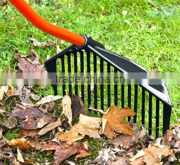 Plastic rake with steel handle/Garden rake
