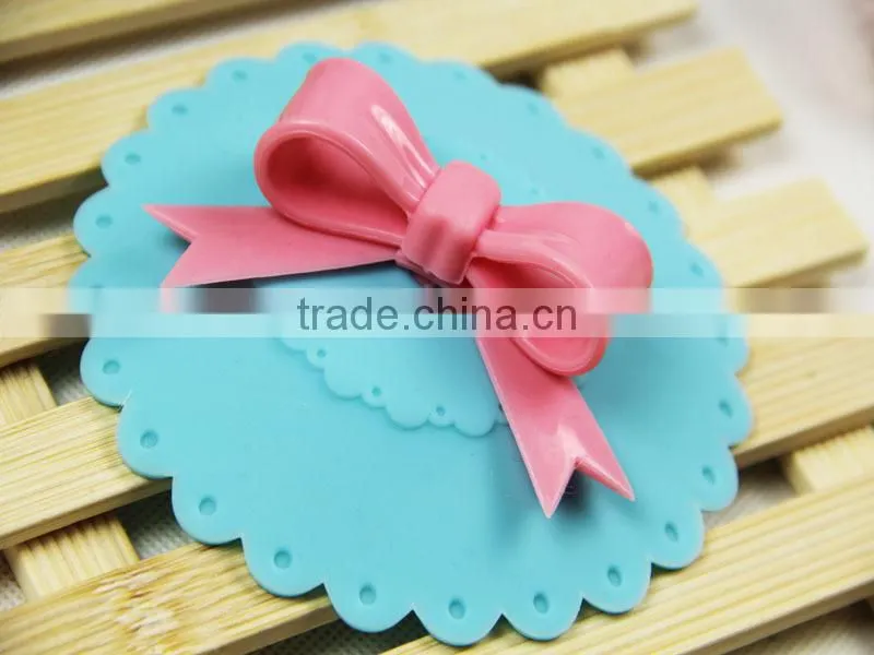 Cute bowknot shaped Silicone Watertight Cup lids Mug Lid Cover lids