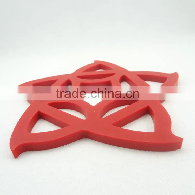 Five star shaped Anti-slip Silicone Table Mat Heat Resiatant Mat