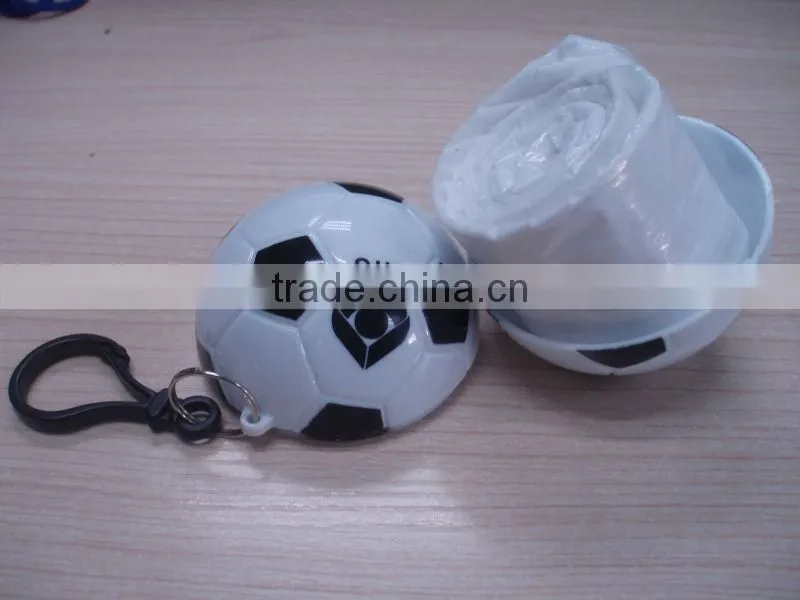 Cheap Disposable Sports Football Soccer Rain Poncho in Ball