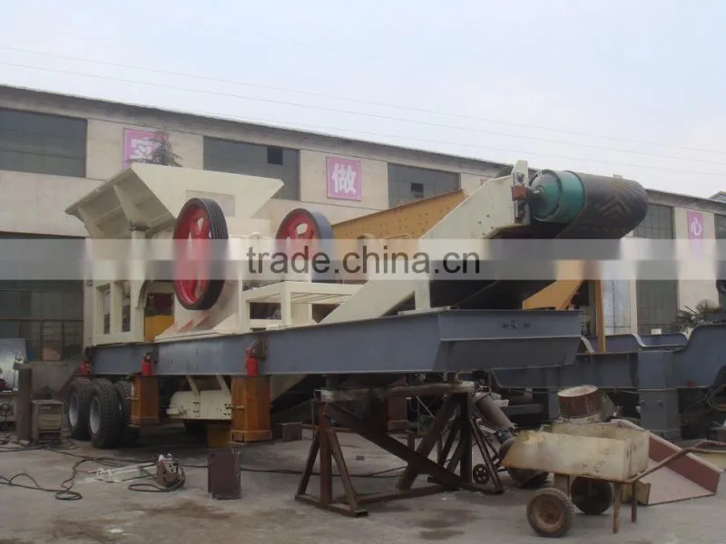 China Powerful moving jaw crusher plant for mining, quarry and construction