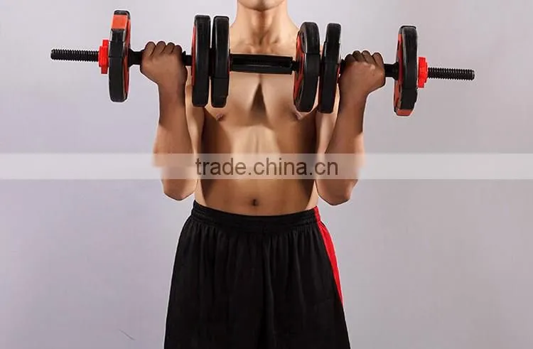 2016 popular new design PVC dumbbell and barbell
