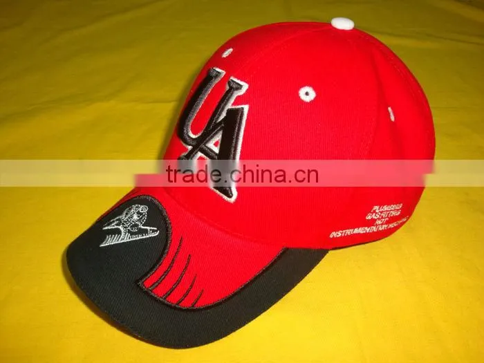 wholesale embroidery sport hat and custom 6 panels sport cap