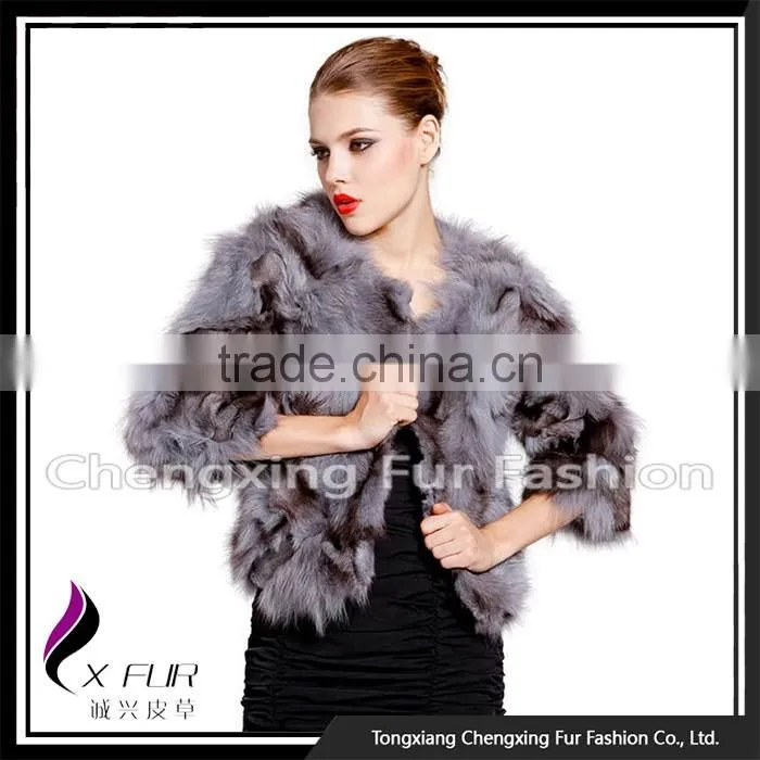 CX-G-A-121E Genuine Fox Fur Fashion Women Winter Jacket