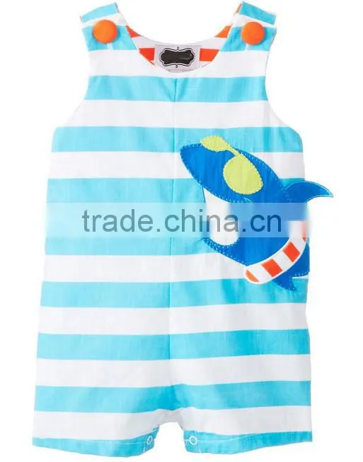 Applique summer wear sleeveless custom infant organic cotton newborn cheap wholesale funny pretty baby clothes