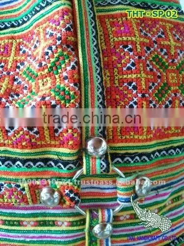 Embroidered HMONG Hill Tribe Tote Handmade Hand Bag