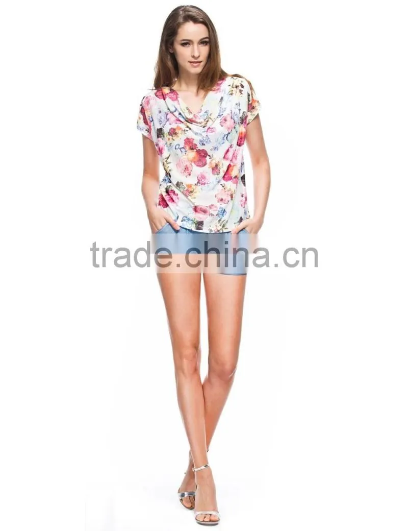 Women's printed cool cotton cowls T Shirt factory