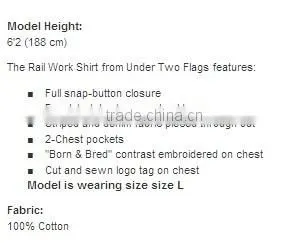 2016 customized cotton uniform long sleeve denim dress shirt for men