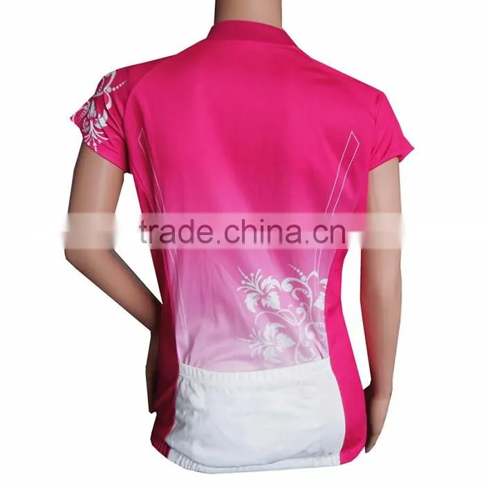 Hot selling wholesale women printed outdoor clothing cycling jersey