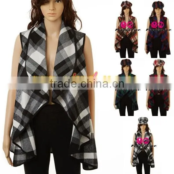 FACTORY dazzle tweed wholesale fleece vest
