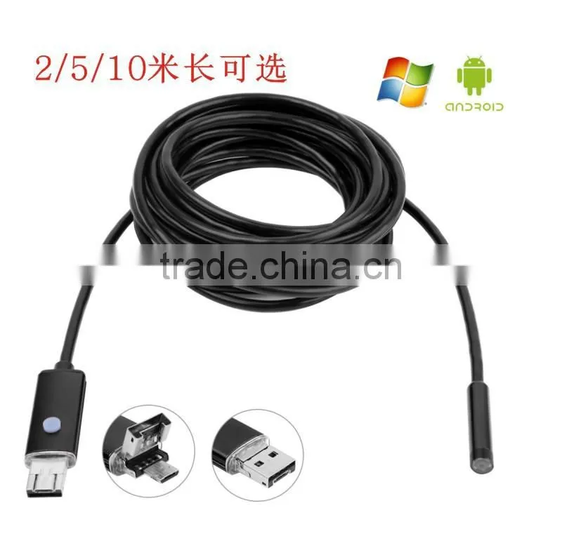 Genuine high-definition waterproof 7mm two-in-one phone Andrews endoscope industrial detection camera 2/5/10 meters