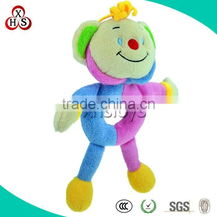 Wholesale plush baby soft toy animal stuffed toy plush baby rattle