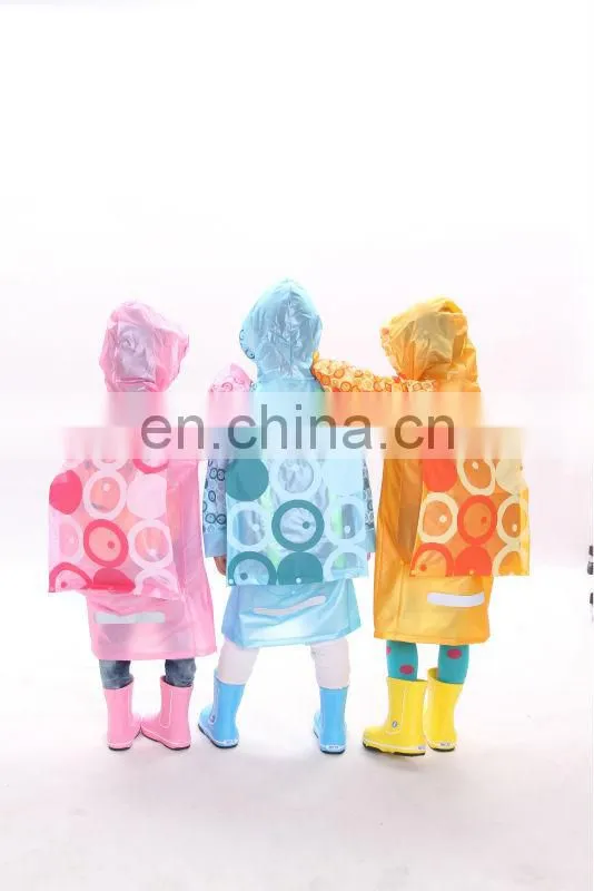 maiyu 2015 cute kids/children polyester raincoats