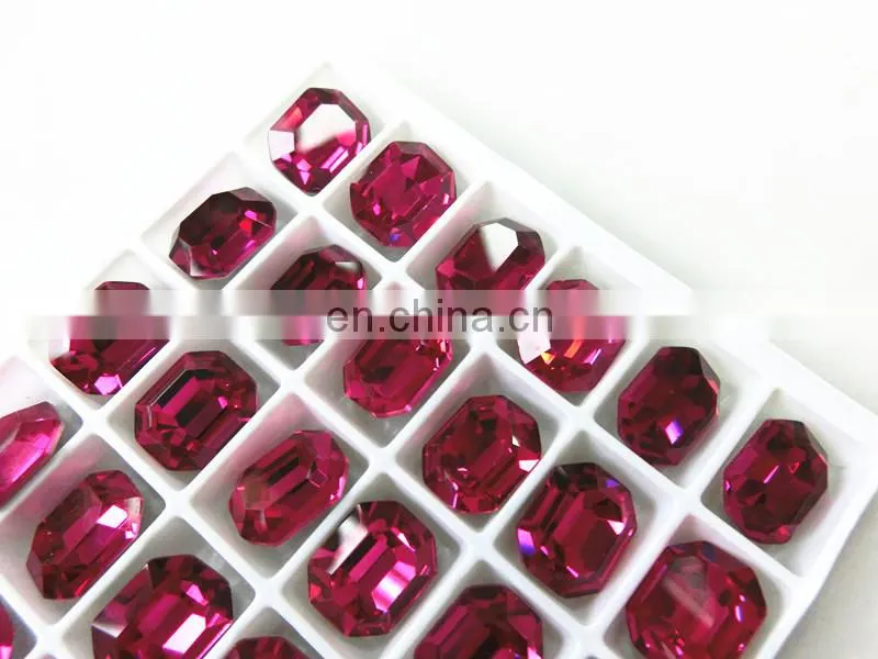 Nice Color Fuchsia Crystal Oval Fancy Loose Stone Beads