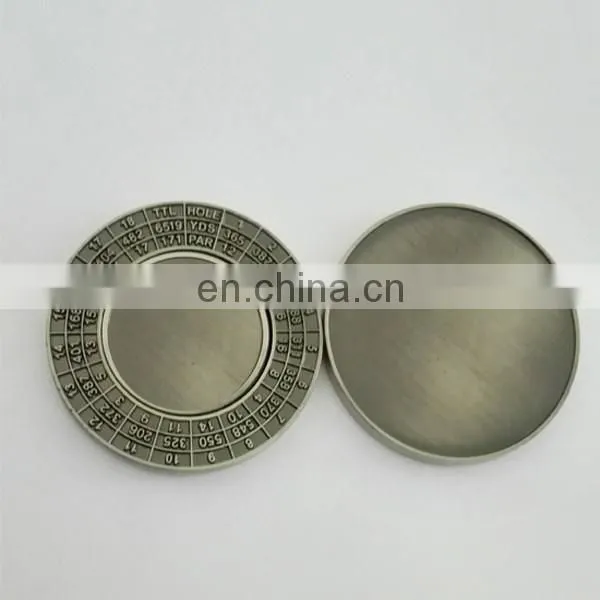 Customized magnetic golf ball markers metal golf poker chip with company logo