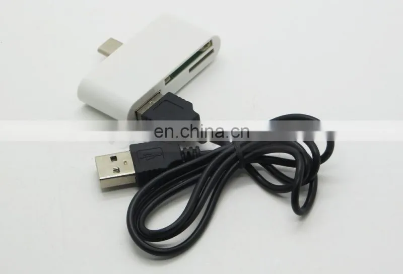 USB-C Card Reader 3 in 1 Type C USB 3.1 5 Gbps TF SD Card Reader Type-C with USB 3.0 Port/TF/SD Smart Adapter for MacBook