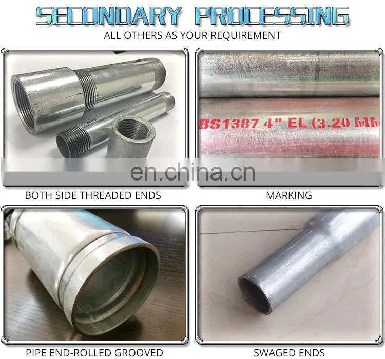 steel GI pipe Galvanized Carbon Steel Seamless Pipe
