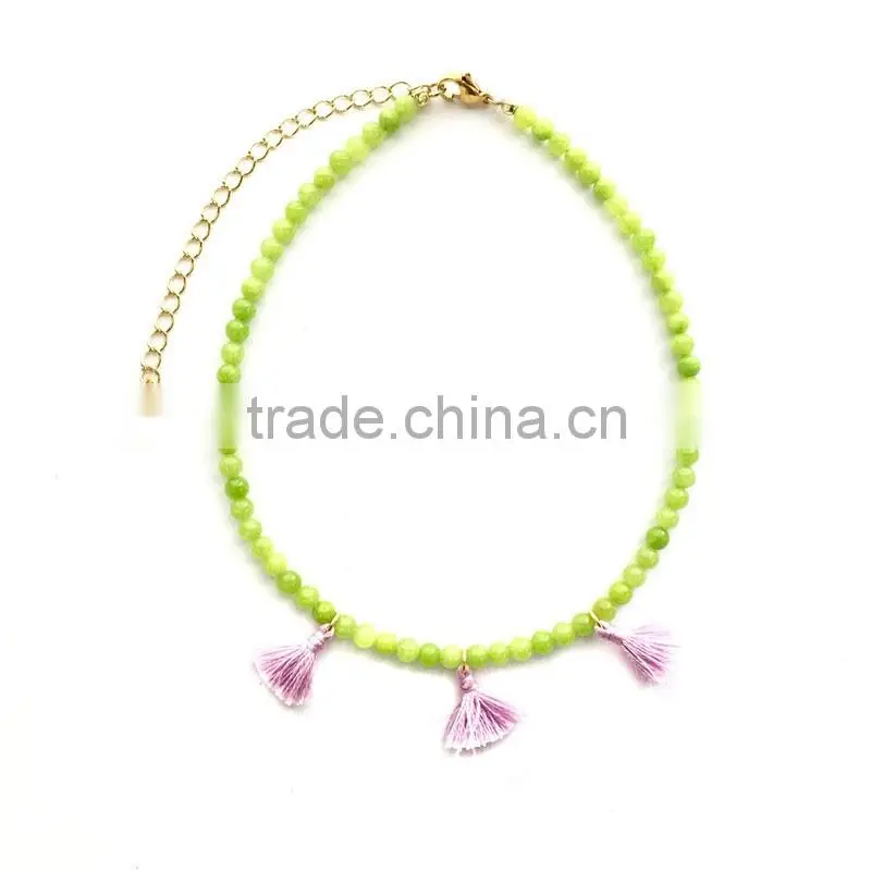 DC03-25 New arrival bead jewellery bead chain necklaces designs custom logo necklaces