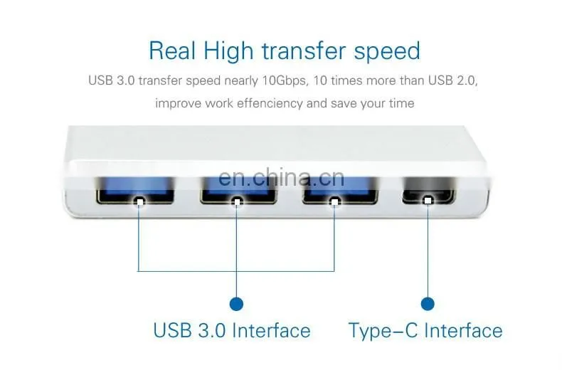Usb C Hub 3 In 1 For 3 Adapter Usb For Macbook Transfering Multi Type c hub Port