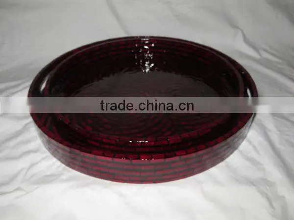 Mother of pearl serving trays