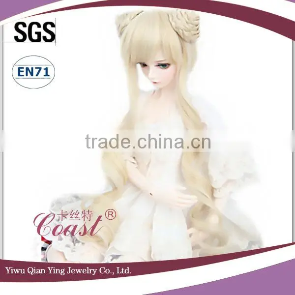 latest Classic beauty platinum blonde curly baby doll hair wigs