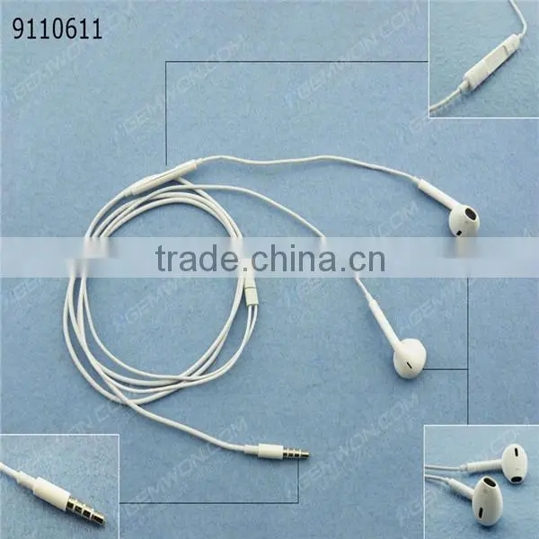 High Quality ! Newest Special Design Earphone Ear Pods For iPhone 5 humane ear piece new shape