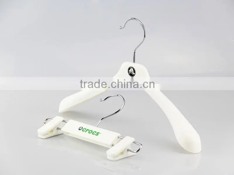 IMY-516 white plastic kids hangers closet for pants