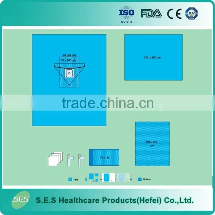 Disposable EO sterile medical knee arthroscopy drape pack