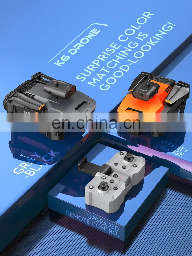 K6 Mini Drone 4K Dual Camera Wifi FPV Four Sides Infrared Obstacle Avoidance Foldable Quadcopter Gifts