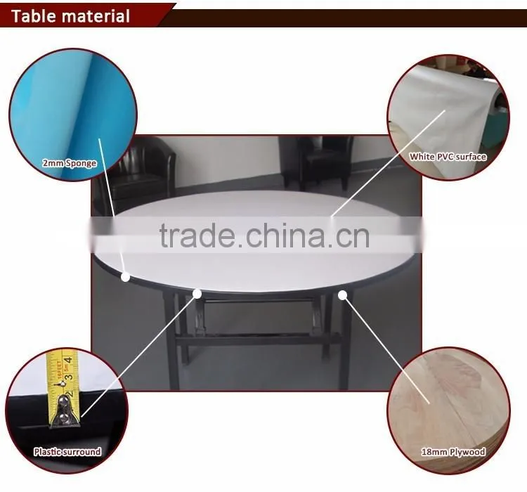 Durable Round Wooden Banquet Folding Tables For Sale