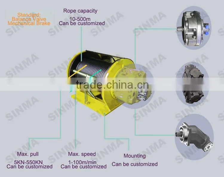 hydraulic anchor winch for boat