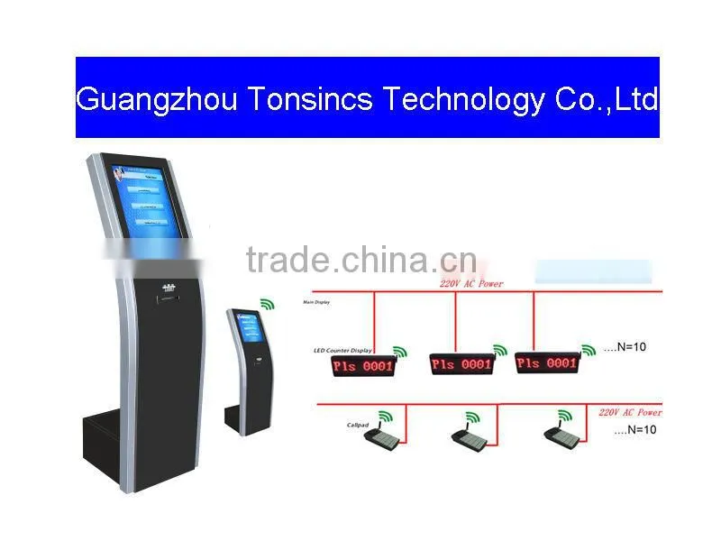 Automatic Computerized Bank Wireless Touch Queue Management System