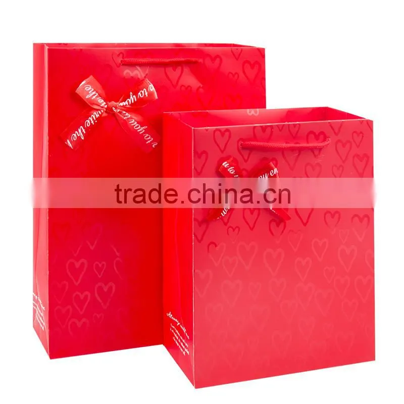 paper bag retail aluminium foil coating wedding gift paper bag