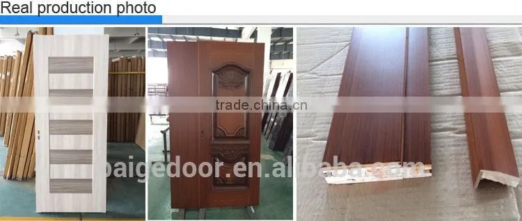 BG-SW305-2 wooden door polish design/ wood wrought iron entry door/ wood door pictures