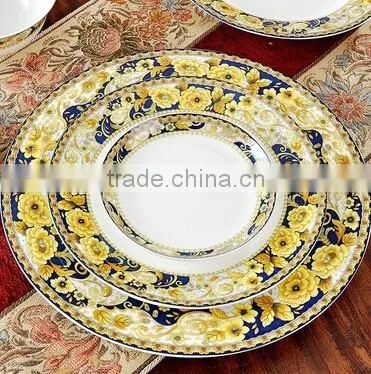56 pcs Brilliant Fine Bone China Colorful Dinner Set