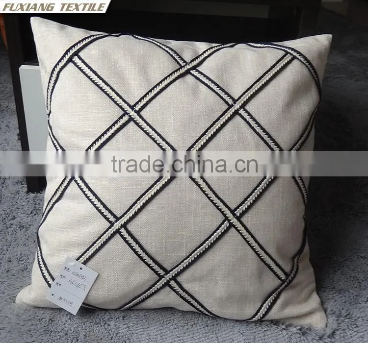 Back rest embroidered decorative american style cushion