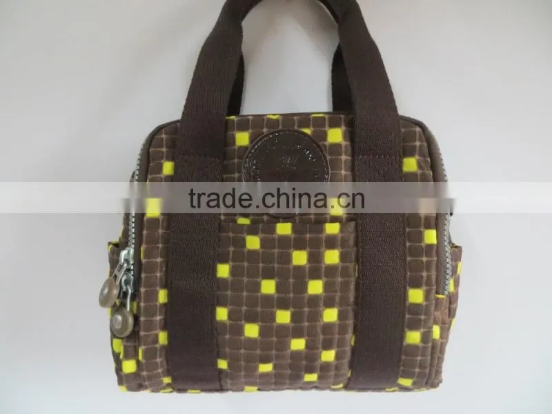 casual lattice fabric lady handbag