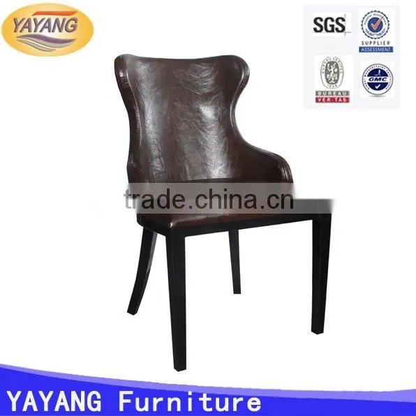 modern high back heavy duty metal leather dining room chairs wood furniture