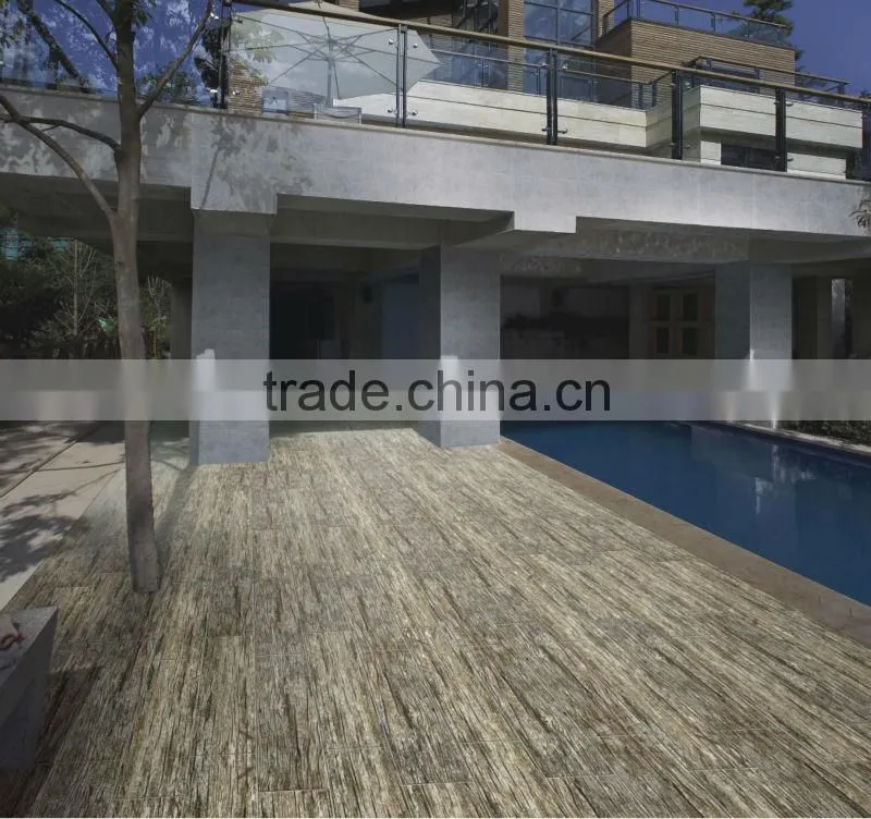 Wood color ceramic rustic tile