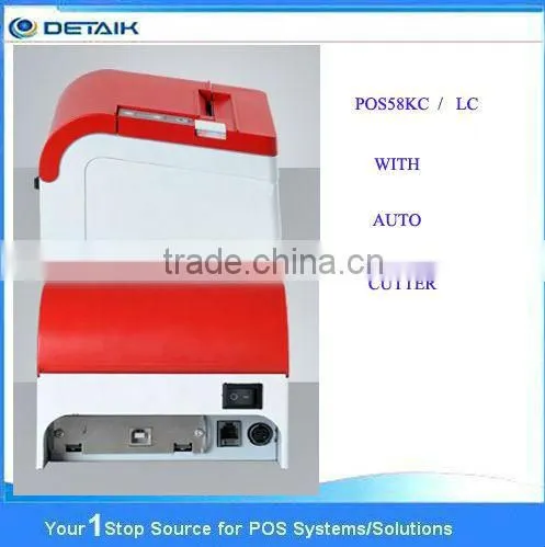 HOT! DETAIK POS58KC Modern Design 58mm Serials with Auto Cutter Thermal Receipt Printers