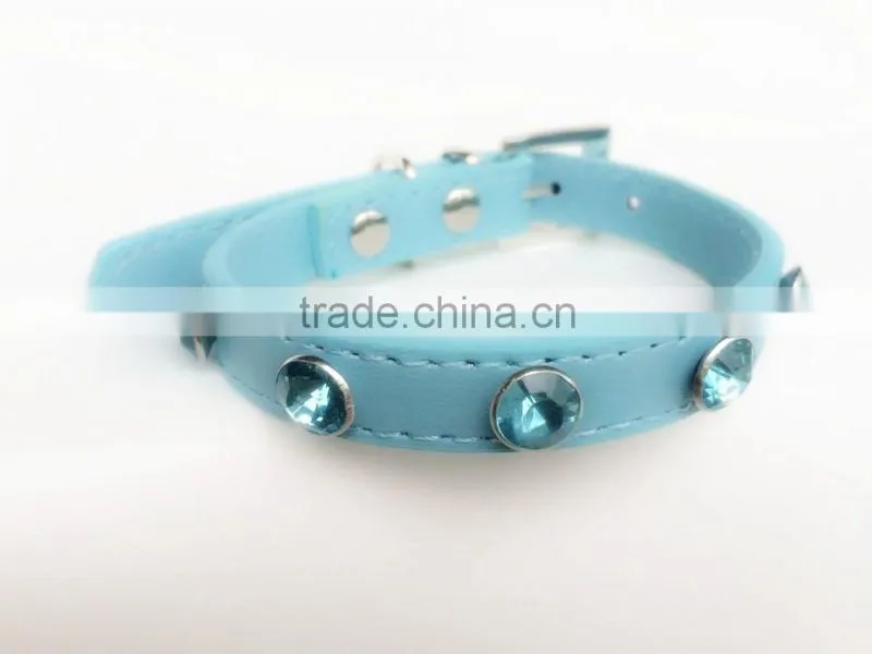 Professional factory wholesale multiple color pu leather dog collars