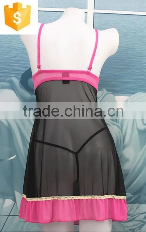 2016 sexy transparent classial lingerie babydoll /nightywear/night dress