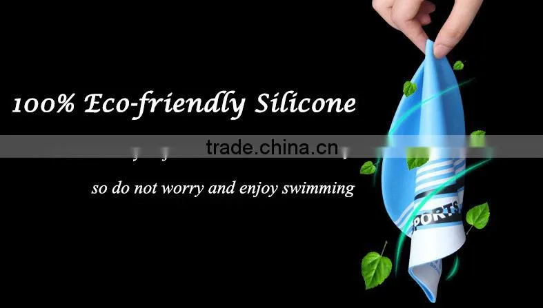 High quality custom colorful nude silicone swim cap For Long Hair