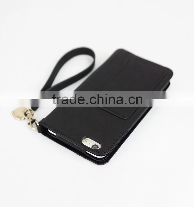 Premium PU Book Style Flip Cover Case with card slots for iPhone 6