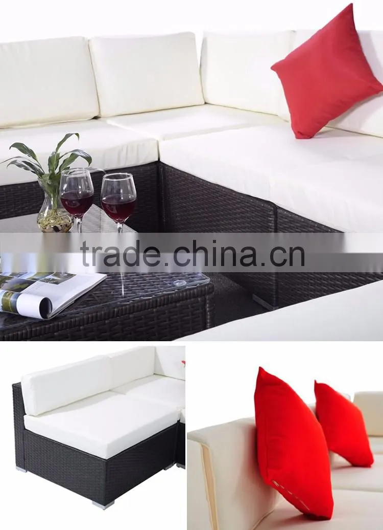 U Type Leisure Indoor Rattan Plastic Sectional Sofa Muebles De Jardin Vietnam Cebu Rattan Furniture