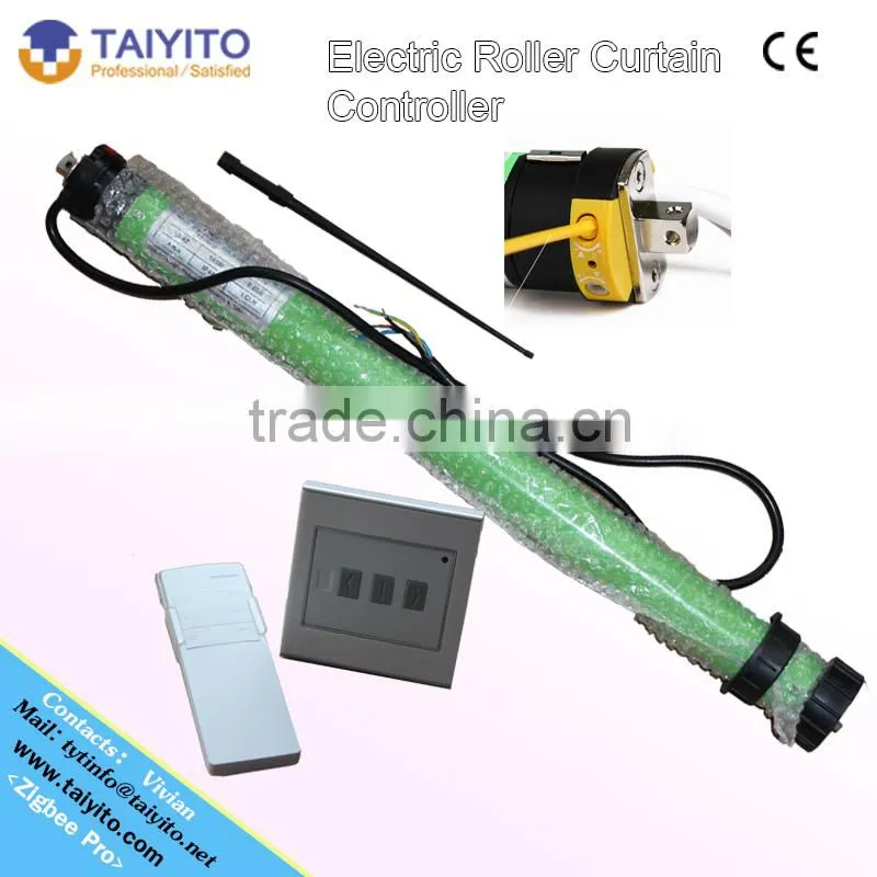 Wireless remote electric motorized roller blinds