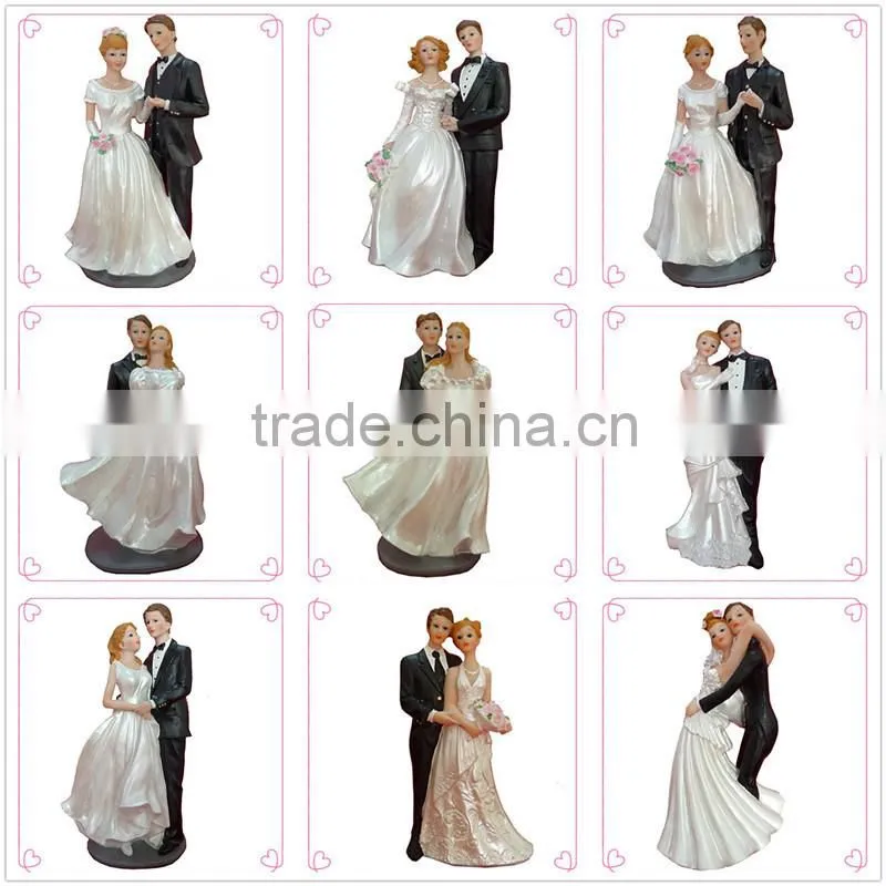 Romance bride and groom resin wedding decoration